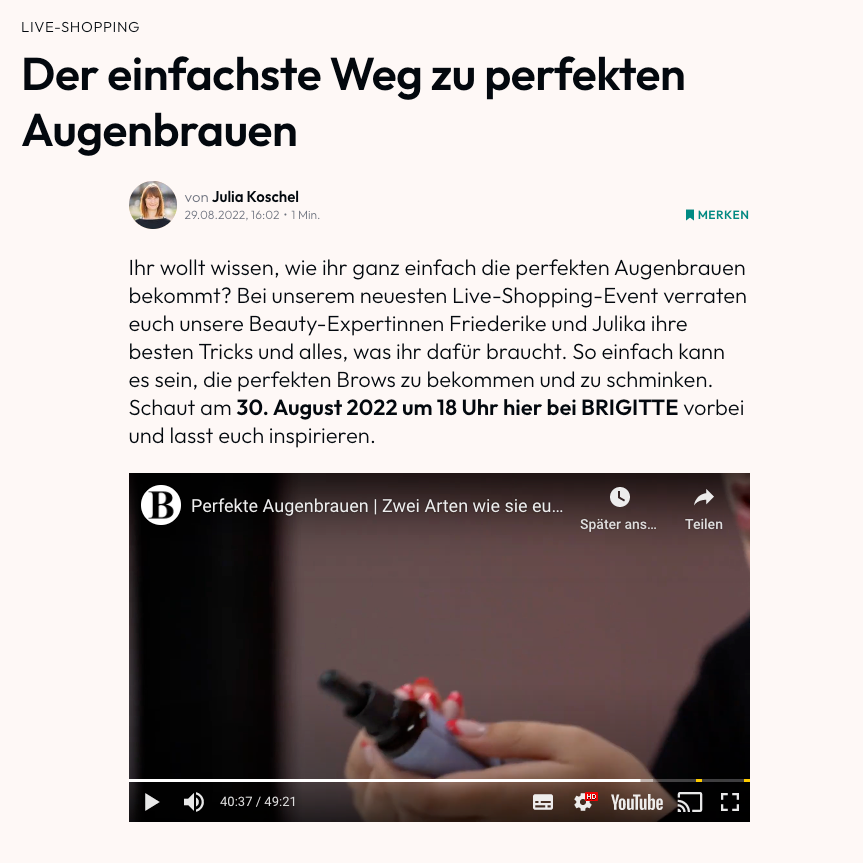 Augenmanufaktur in der Brigitte