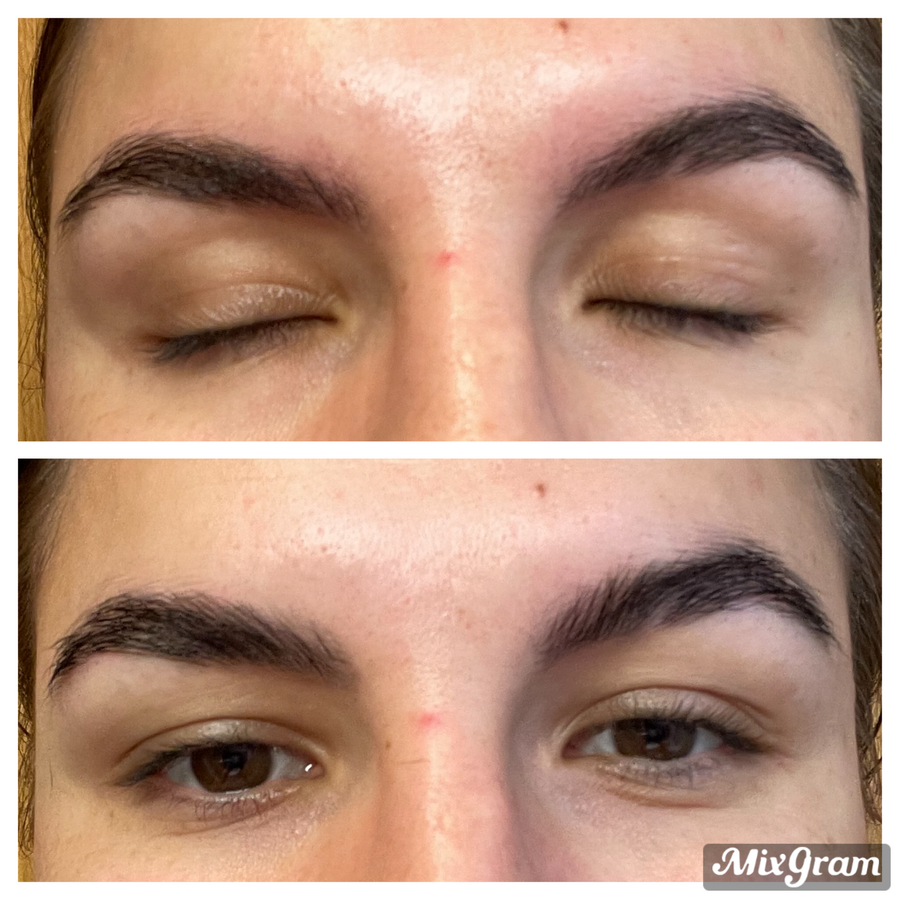 Vorher / Nachher · Modellarbeit aus dem Browlift Online-Kurs
