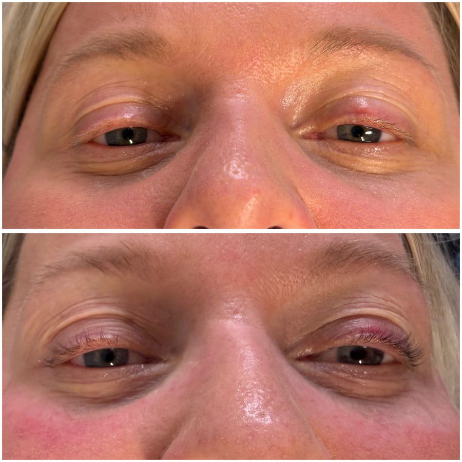Vorher / Nachher · Modellarbeit aus dem Lashlift Online-Kurs