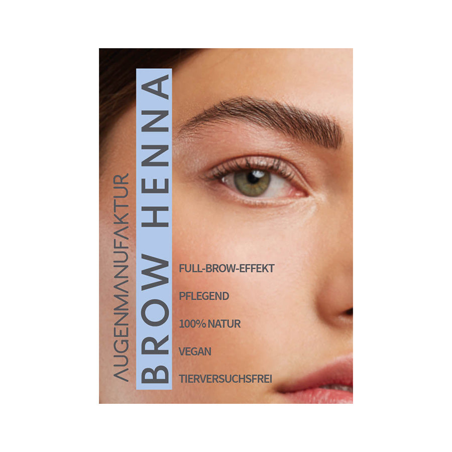 Materiales impresos promocionales de Brow Henna