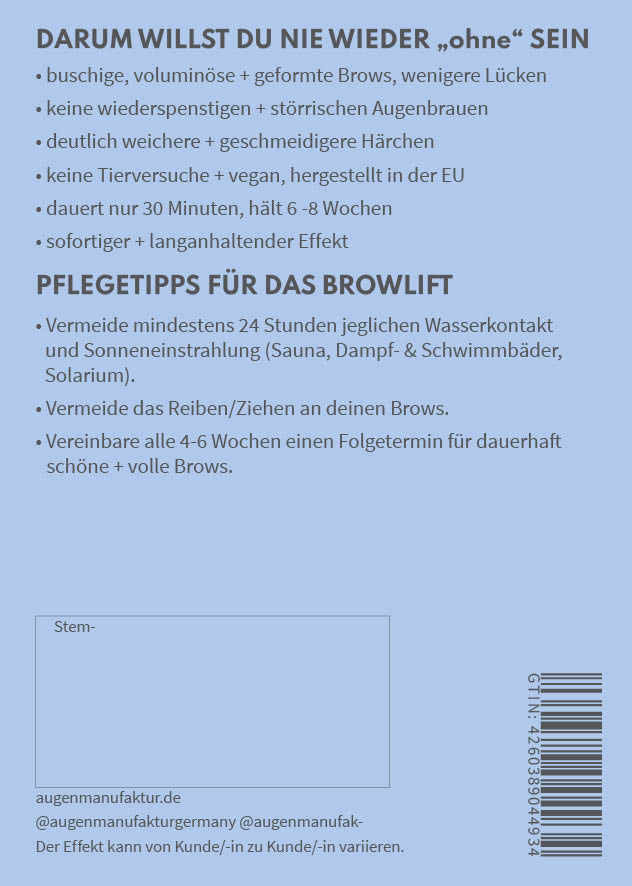 Browlift Promo Flyer A6